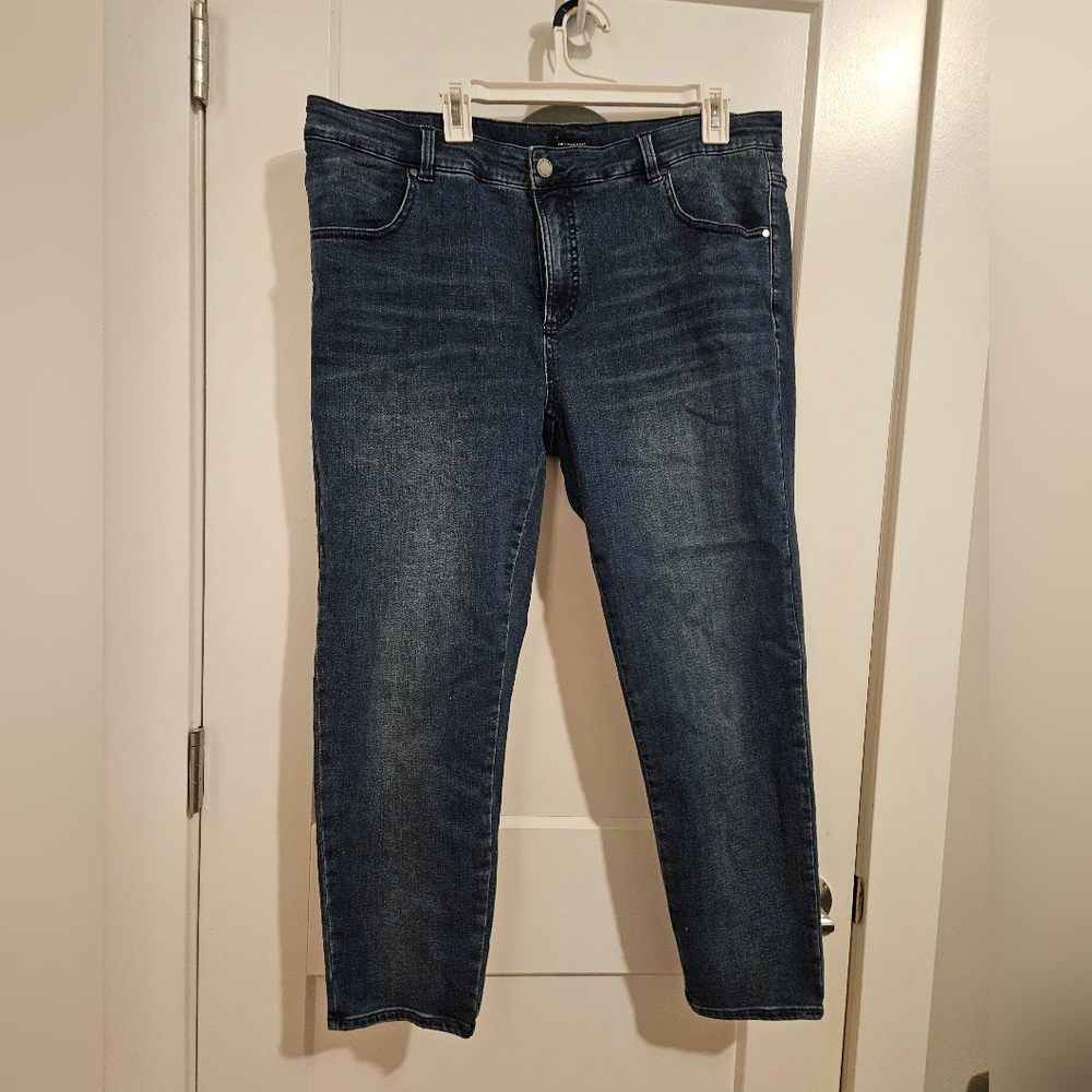 Universal Standard Blue Skinny Jeans with Subtle Fading